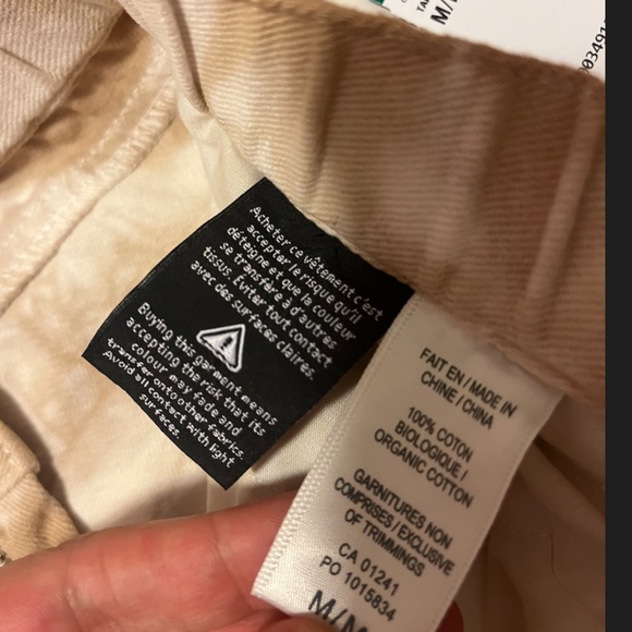 Eco-friendly organic cotton brown tie-dye drawstring waist jean shorts NWT - Picture 10 of 11